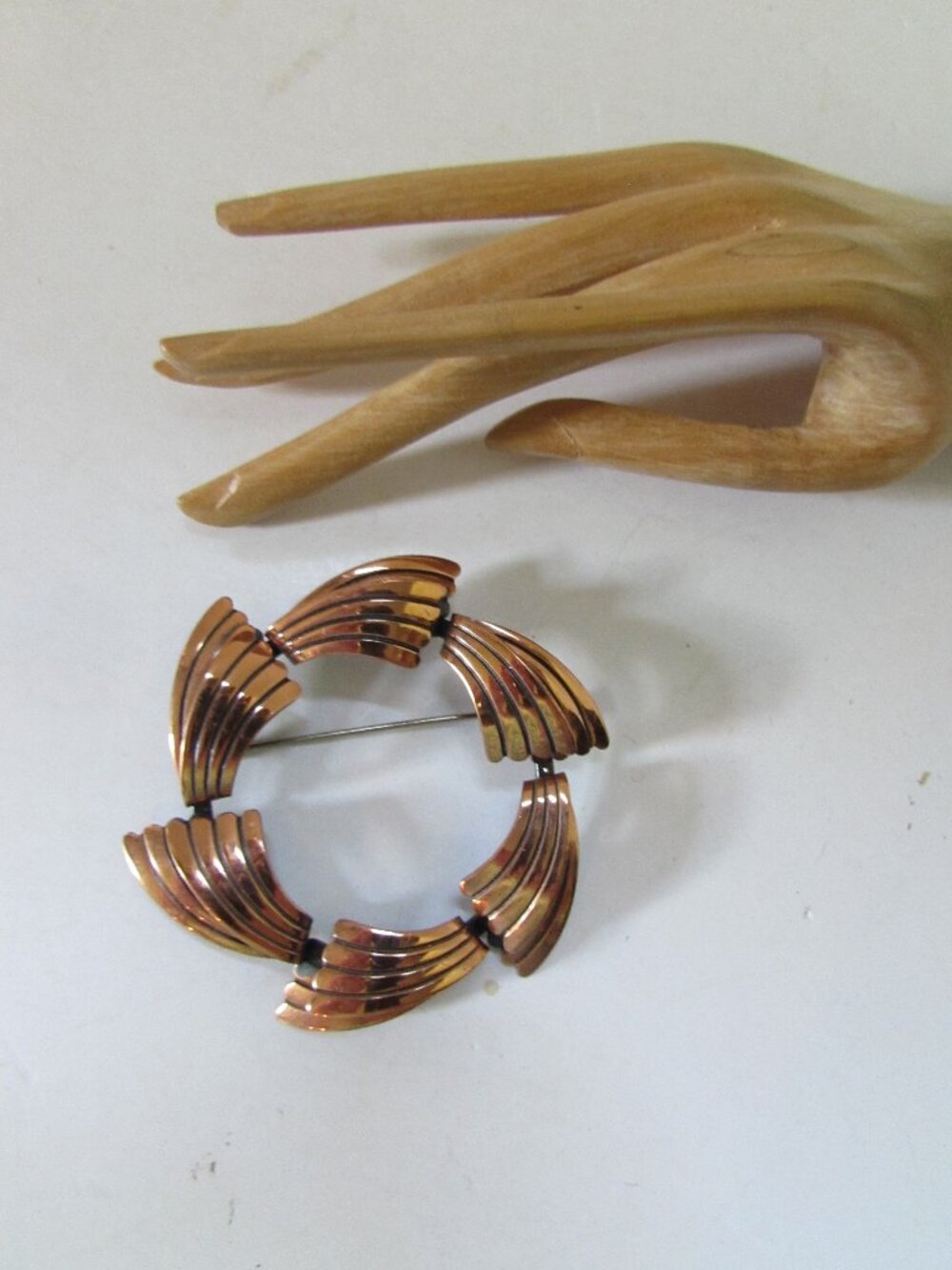 Vintage Bell Trading Company Copper Brooch